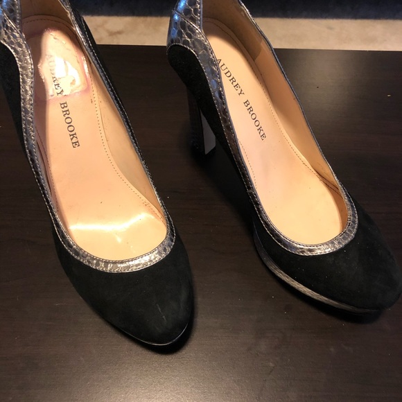 Black suede multi Audrey Brooke heels - Picture 3 of 8